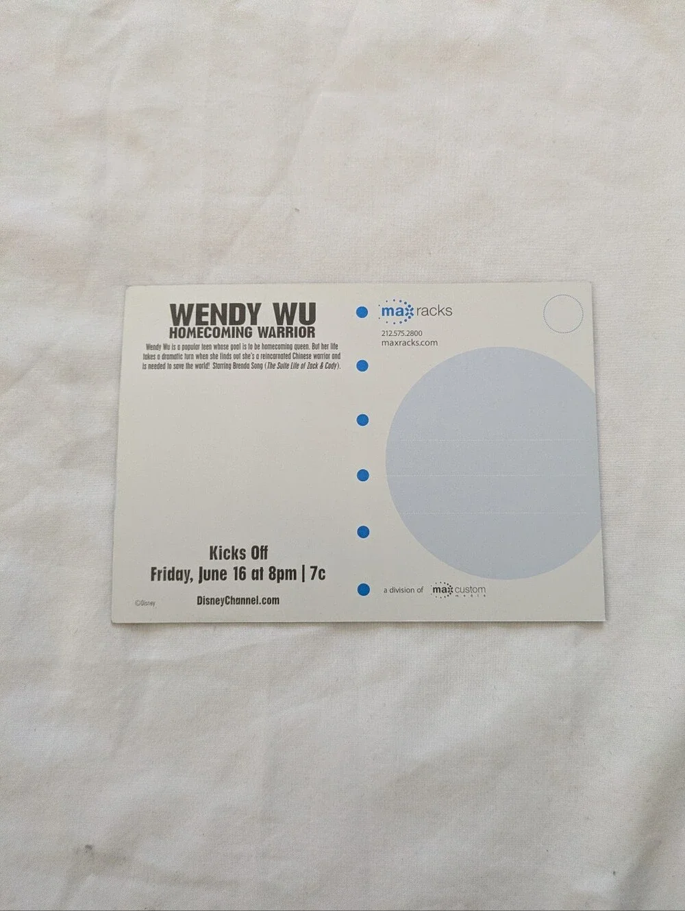 Wendy Wu Homecoming Warrior Holographic TV Ad Promo Card Disney Channel